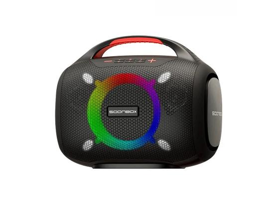 Soonbox S6300 Stereo Bluetooth High Power Party Box Waterproof Outdoor 80W Wireless Speaker Portable Audio System Sound Speakers - Black
